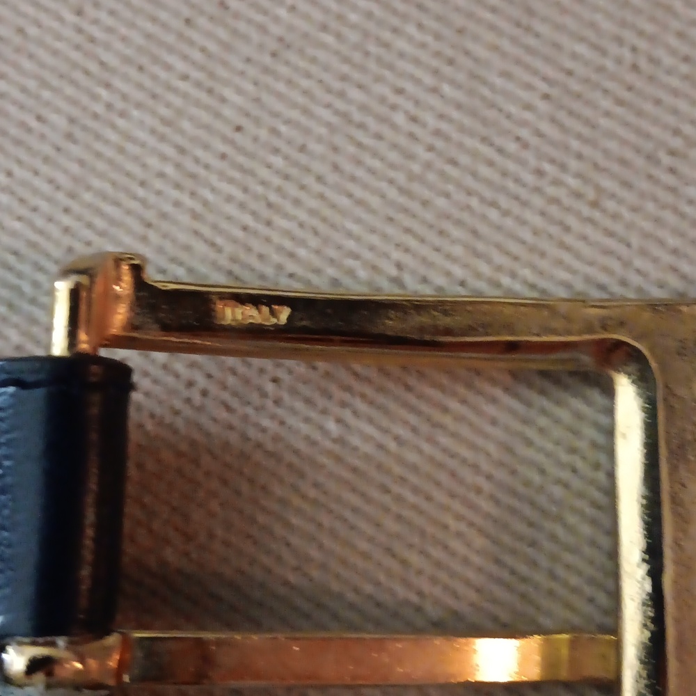 Vintage Christian Dior blue leather belt - Picture 3 of 4